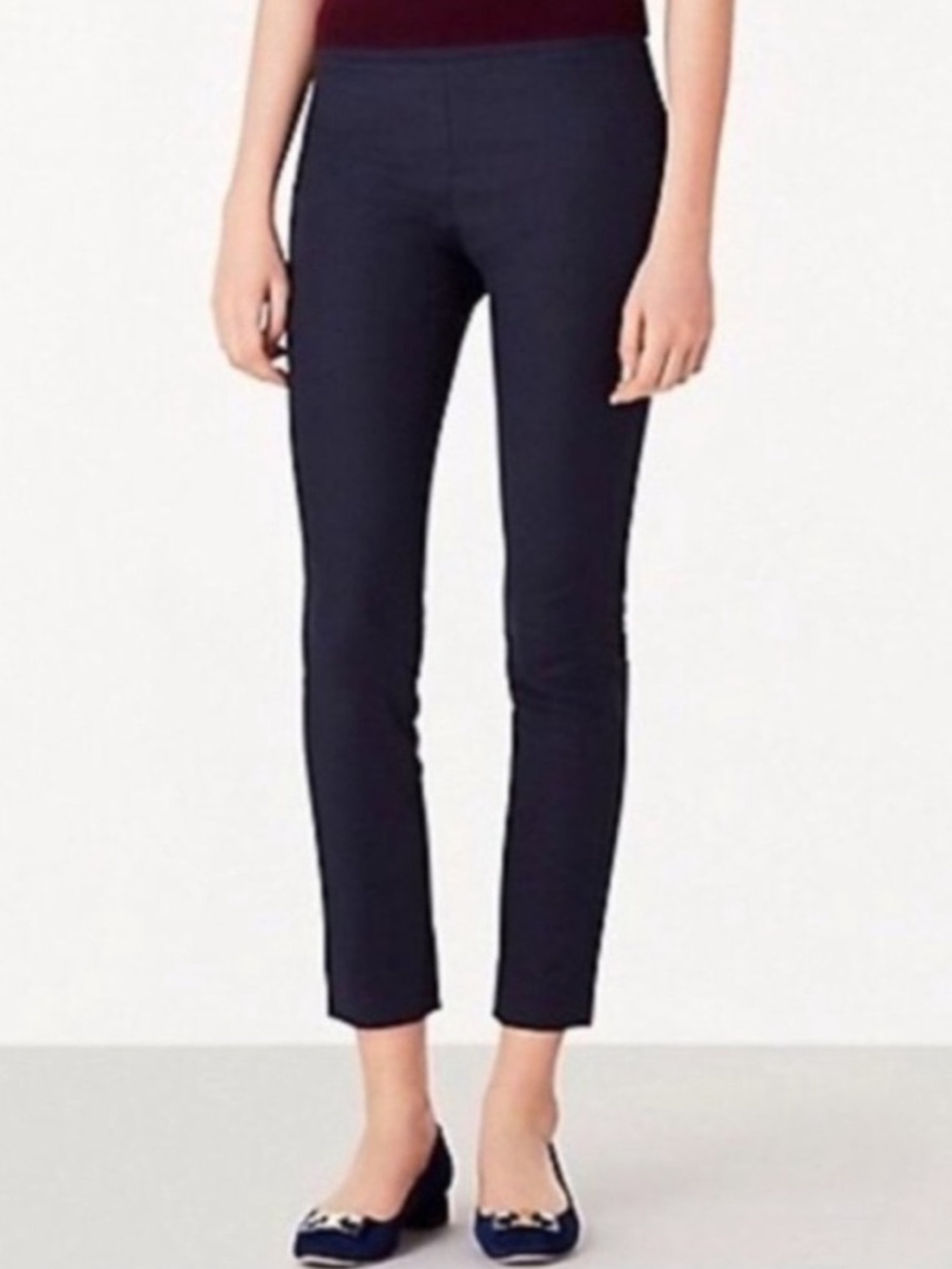 NWT Tory Burch Maude Legging Cotton Stretch Medium Navy Blue 0